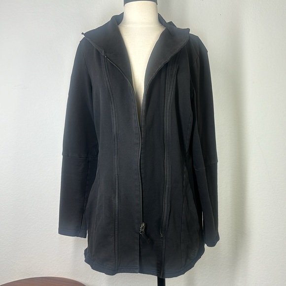 JacketsThe North Face Wrap-Ture Yoga Black Tunic Full Zip Jacket Size size L - Picture 9 of 10